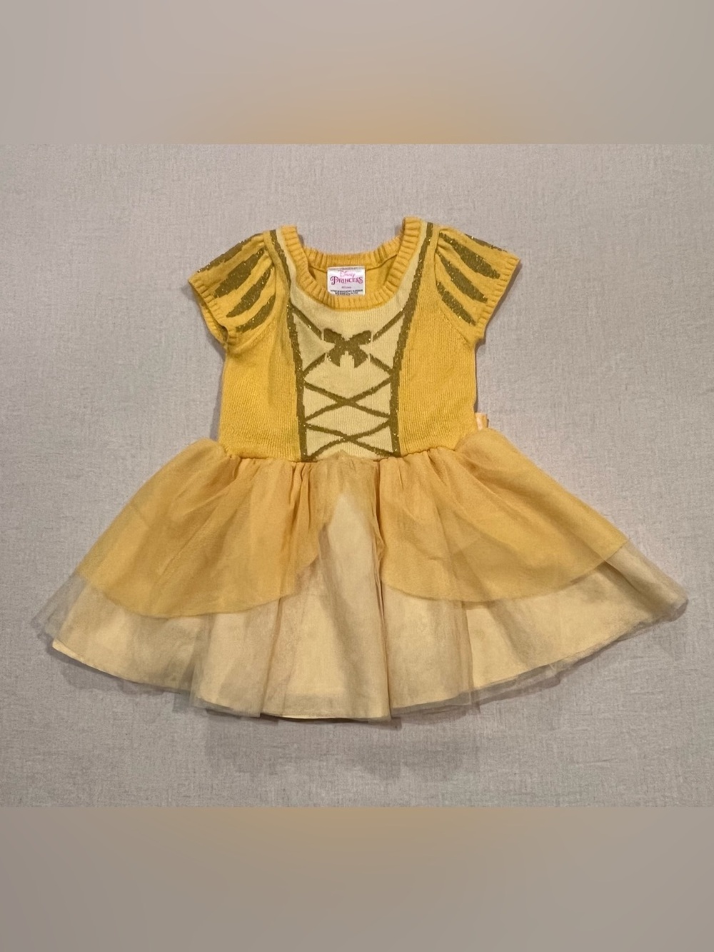 Disney Princess Belle Beauty and The Beast Baby Toddler Girls Cosplay Dress New